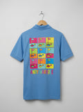 andy warhole ocean blue polo