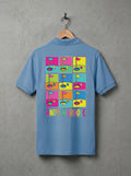 andy warhole ocean blue polo