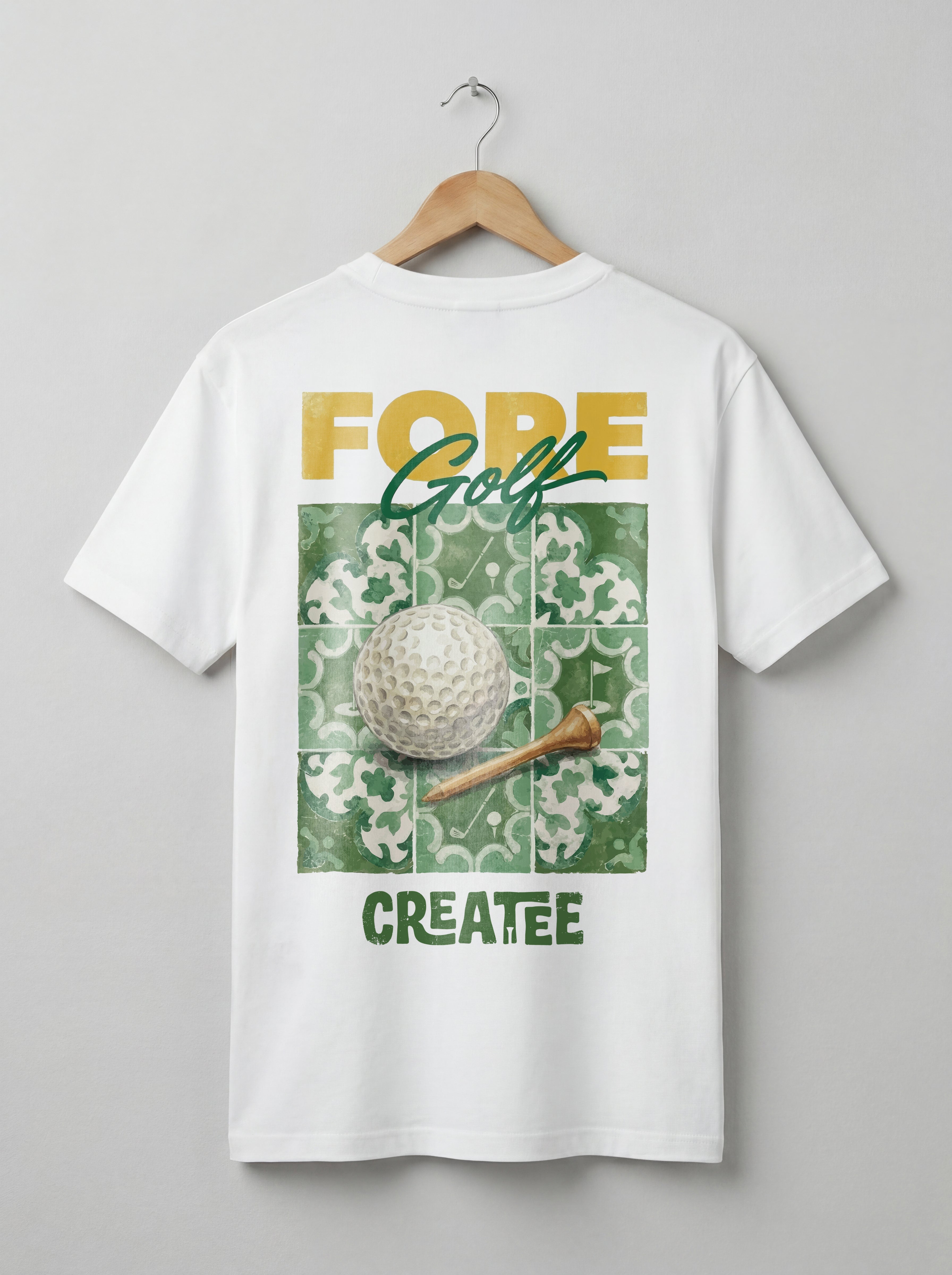 fore golf tee white