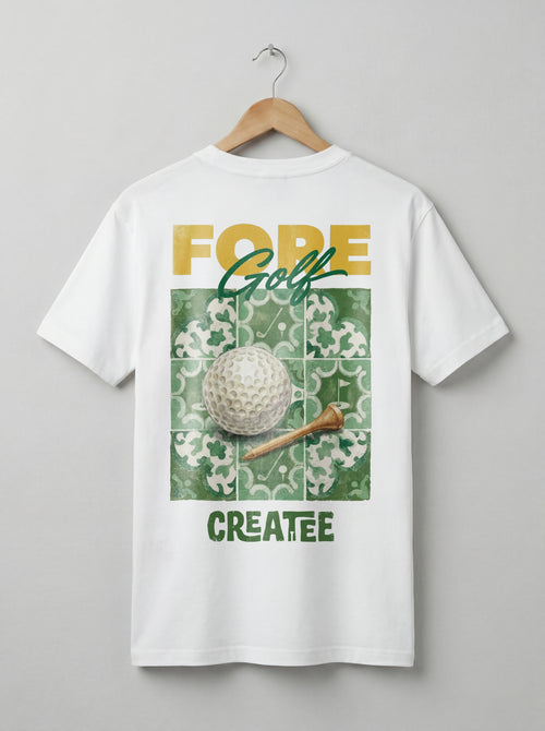 fore golf tee white