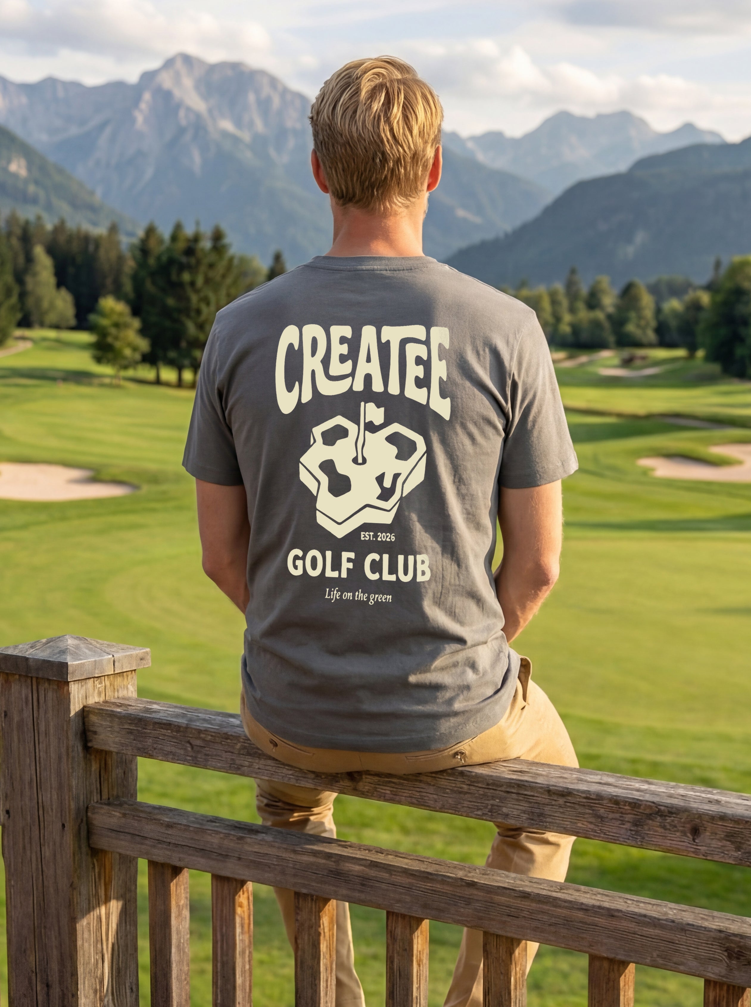 life on the green tee body antraciet