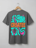 neon swing tee antraciet