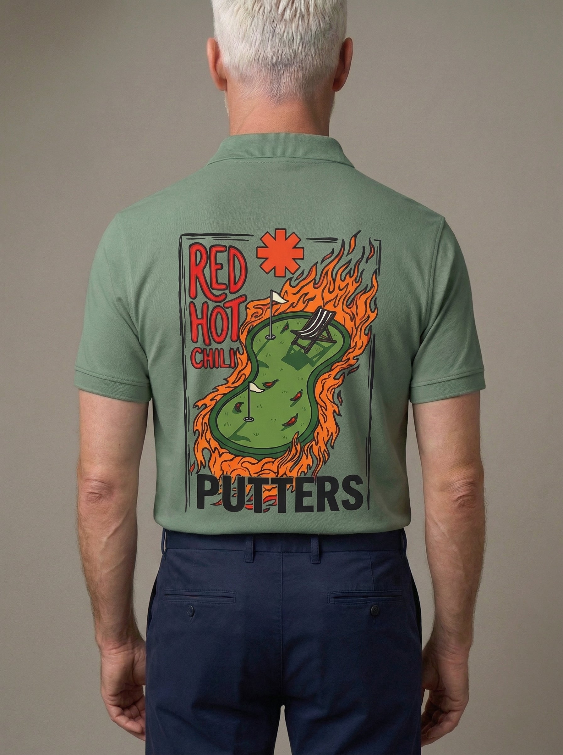 red hot chili putters leaf green back