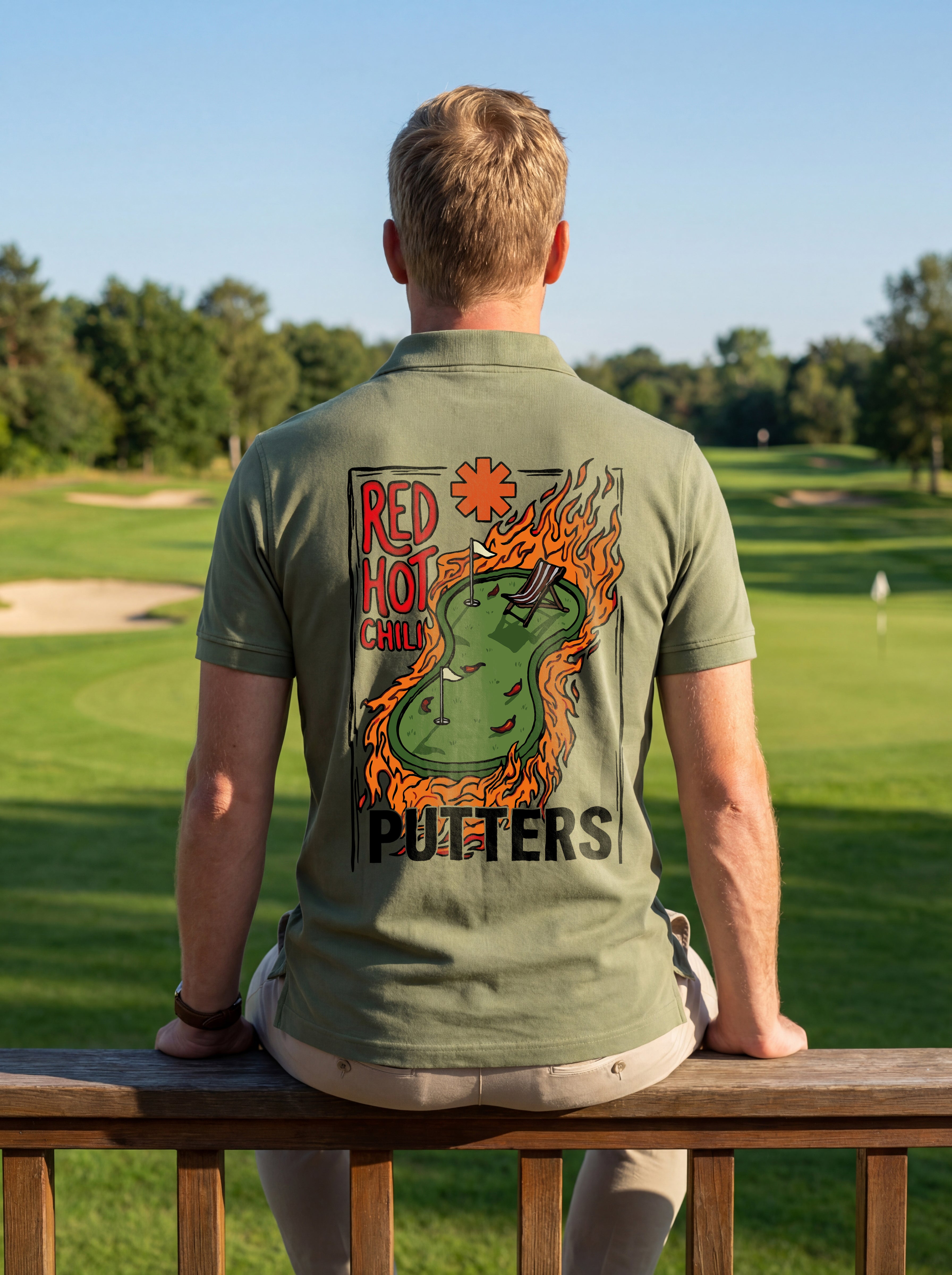red hot chili putters leaf green back